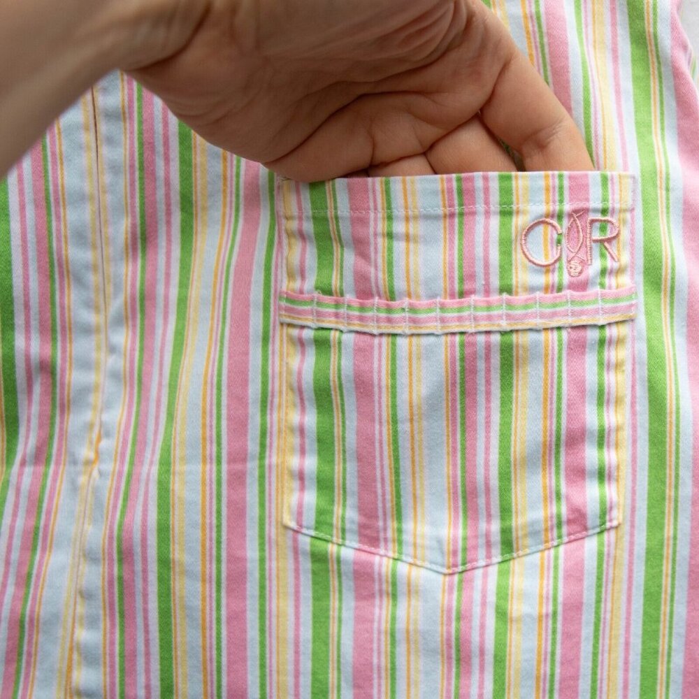 Vtg C&R‎ Golf Claudia Romana Skort Womens 6 Stretch Pockets Multicolor Stripped - Picture 5 of 8